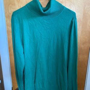 Emerald green Banana Republic turtleneck sweater